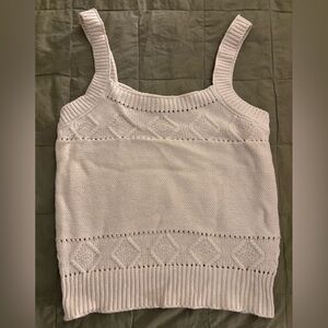 Forever 21 Cream Knit Sweater Tank